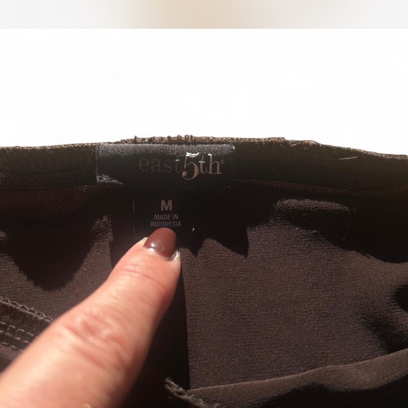 Chocolate Brown Maxi Skirt Mermaid Elastic Waistband Drop Waist Size Large - Picture 6 of 6